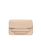 Borsa tracolla pelle con catena stampa lizard Lucrezia Wow, Beige
